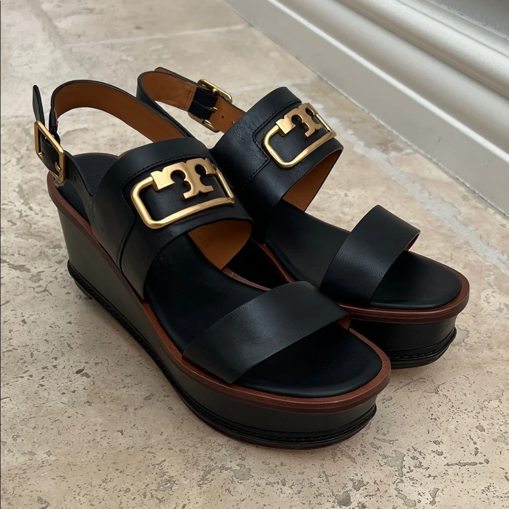 Tory Burch Selby 80mm Platform Wedge Sandals - Picture 6 of 9